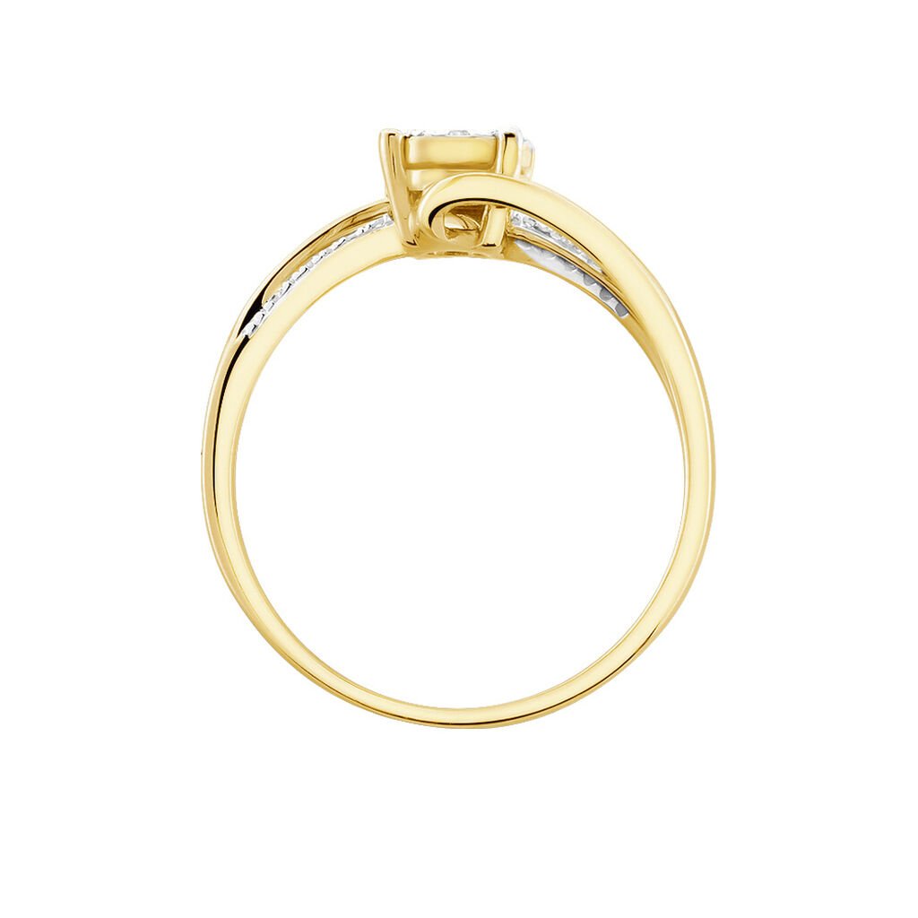 Bague Petunia Or Jaune Diamant - Bagues avec pierre Femme | Histoire d&rsquo;Or