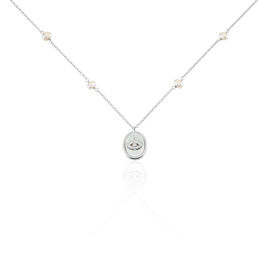 Collier Argent Rhodie Glad Perles De Culture Nacre Oxydes De Zirconium - Colliers fantaisie Femme | Histoire d’Or