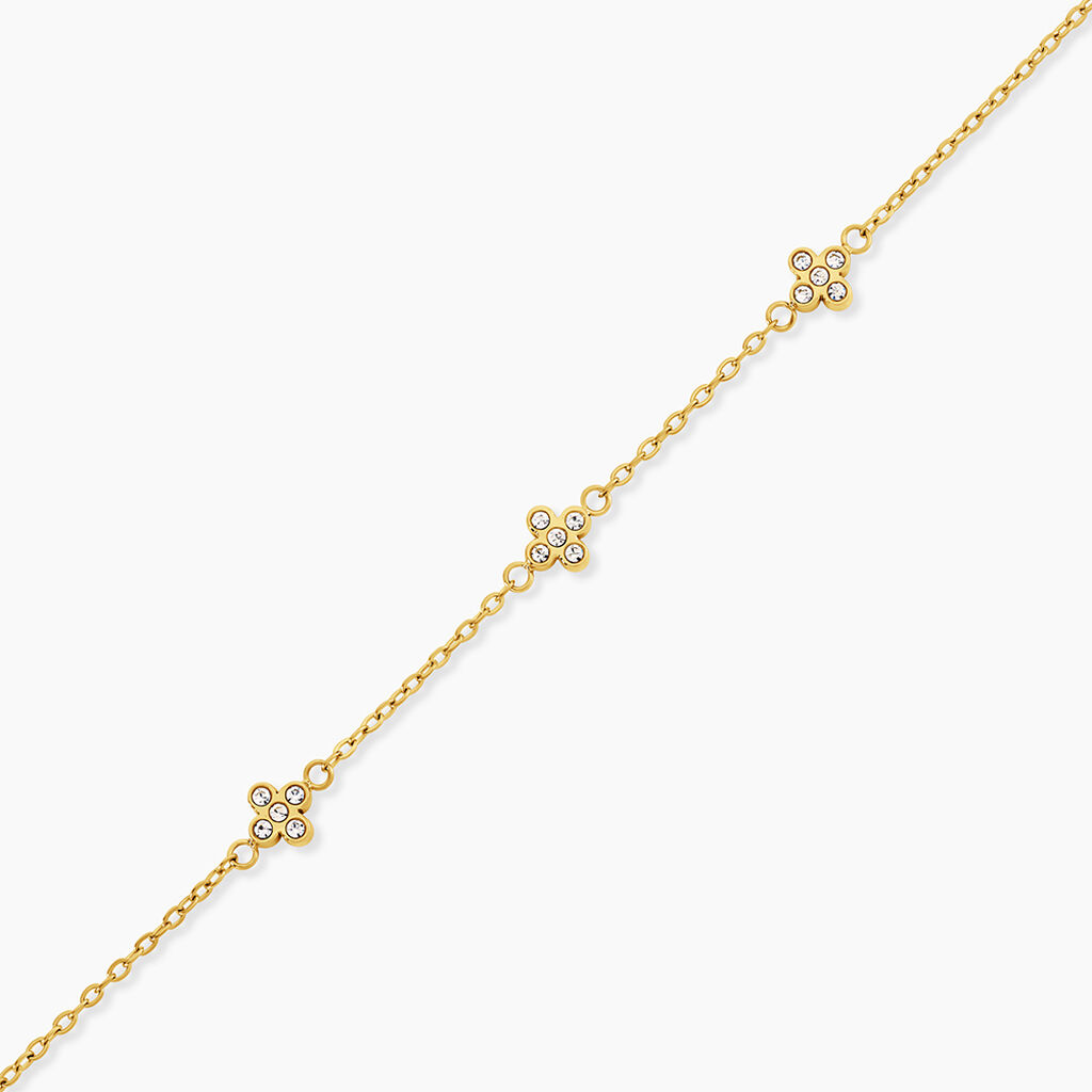 Bracelet Genny Acier Jaune Cristal - Bracelets Pierre Femme | Histoire d&rsquo;Or