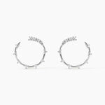 Boucles D'Oreilles Puces Cascade Argent Blanc Oxyde De Zirconium - Boucles d'oreilles fantaisie Femme | Histoire d&rsquo;Or