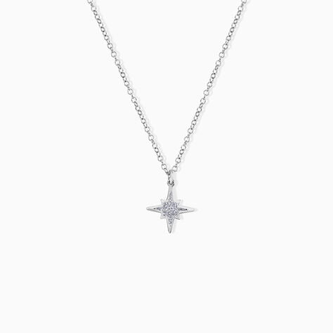 Collier Alcyone Argent Blanc - Ras de cou Femme | Histoire d&rsquo;Or