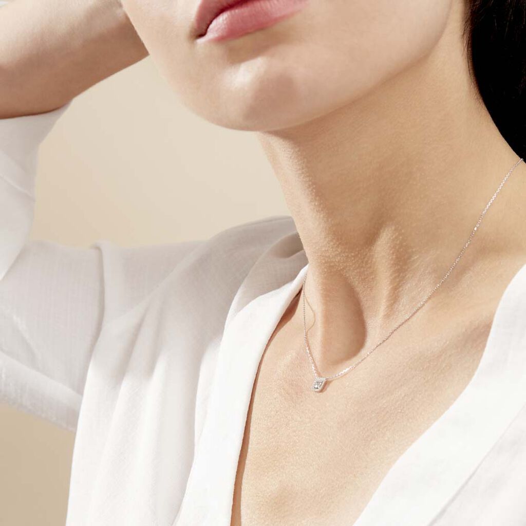 Collier Collection 1986 Or Blanc Diamant - Colliers Femme | Histoire d’Or