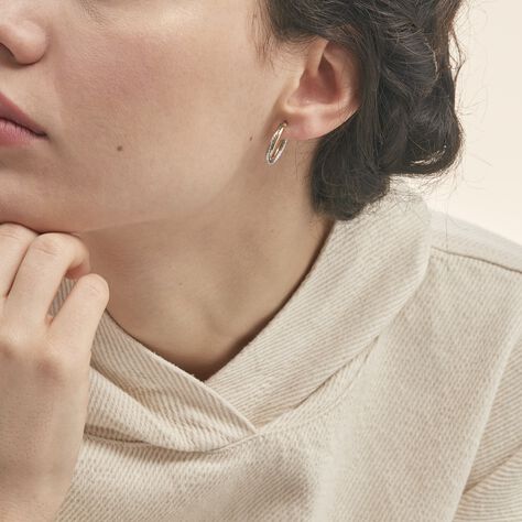 Créoles Maelia Or Bicolore - Boucles d'oreilles créoles Femme | Histoire d’Or