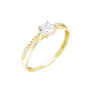 Bague Solitaire Anatoline Or Jaune Oxyde De Zirconium