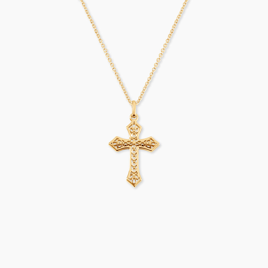 Pendentif Cyriacus Or Jaune - Pendentifs Bapt&ecirc;me Famille | Histoire d&rsquo;Or