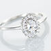 Bague Solitaire Shandrany Argent Blanc Oxyde De Zirconium