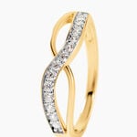 Bague Mounira Or Jaune Oxyde De Zirconium - Bagues avec pierre Femme | Histoire d&rsquo;Or