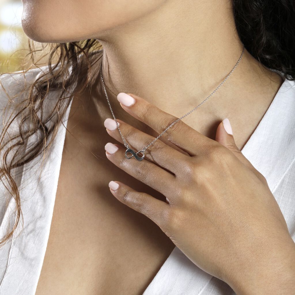 Collier Abelae Argent Blanc - Colliers fantaisie Femme | Histoire d’Or
