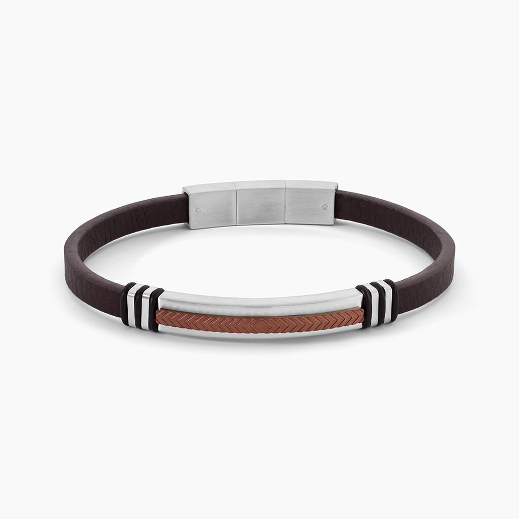 Bracelet Cuir De Vache Marron - Bracelets Cuir Homme | Histoire d&rsquo;Or