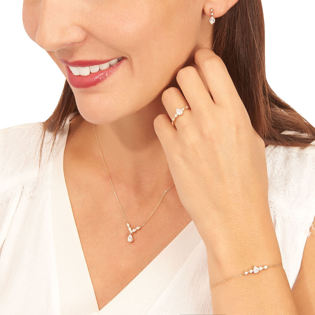 Bague Alisonne Or Rose Oxyde De Zirconium - Bagues solitaires Femme | Histoire d’Or