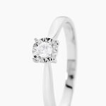 Bague Diamotion Or Blanc Diamant - Bagues solitaires Femme | Histoire d&rsquo;Or