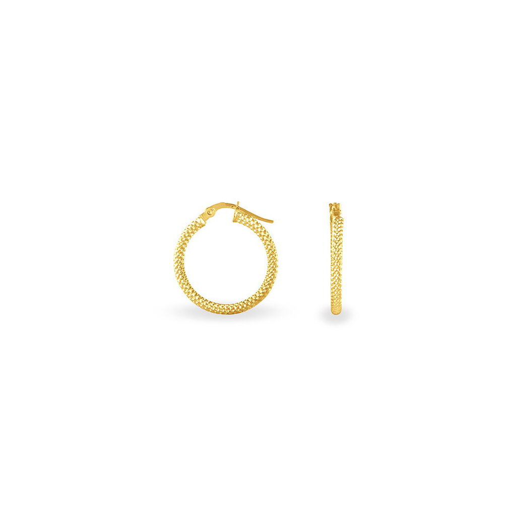 Créoles Ulrica Or Jaune - Boucles d'oreilles créoles Femme | Histoire d’Or