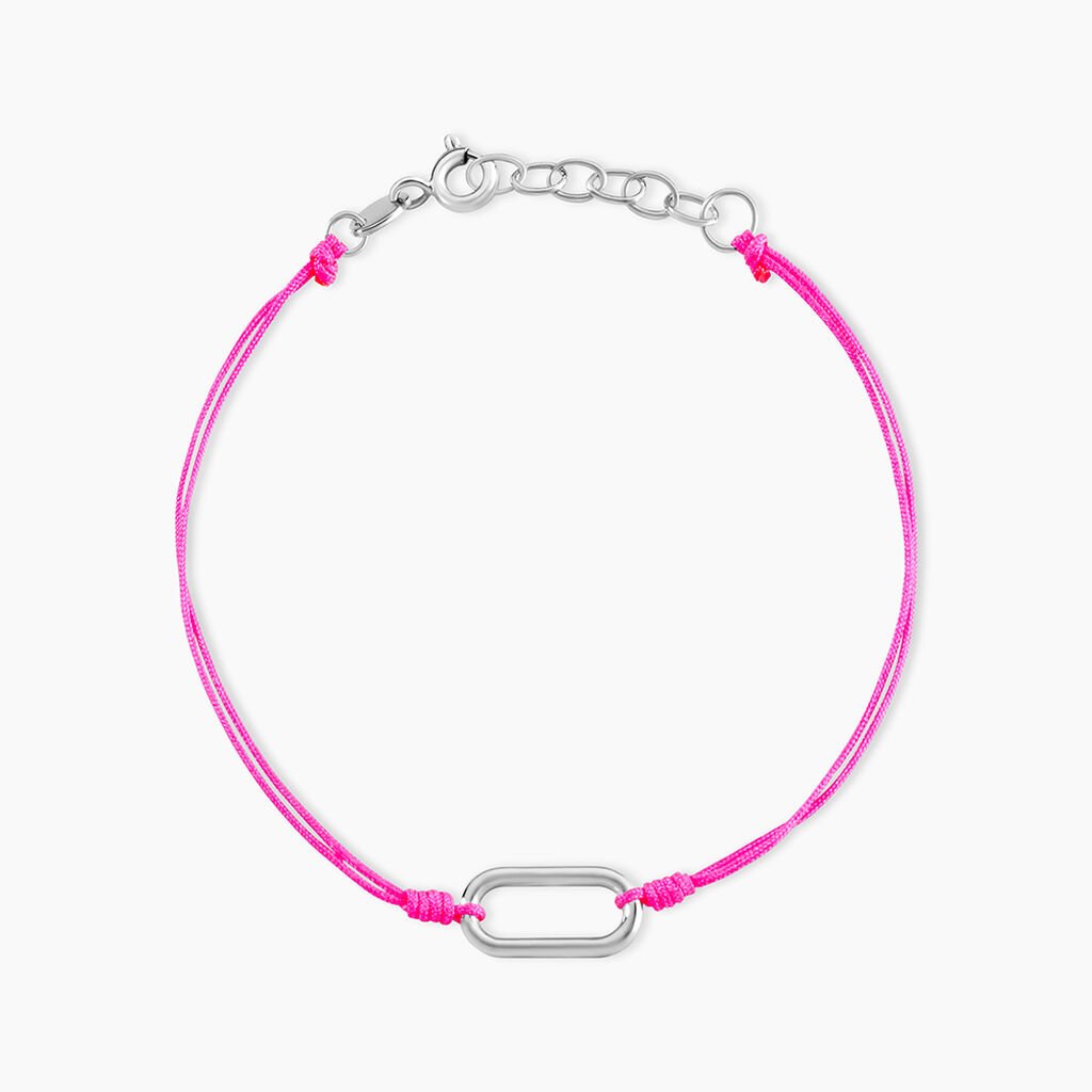 Bracelet Infini Pop Argent Blanc - Bracelets cordon Femme | Histoire d’Or
