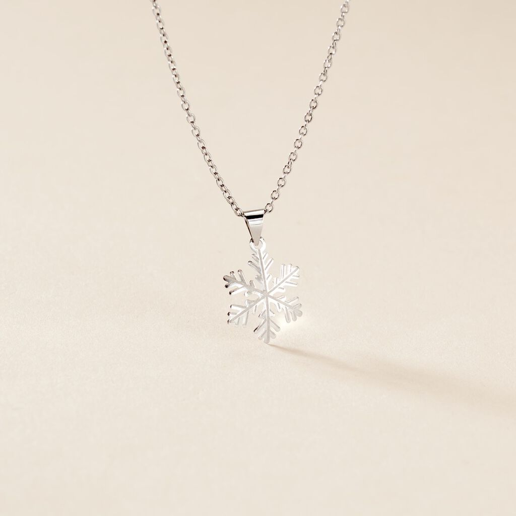 Pendentif Herbertine Flocon Or Blanc - Pendentifs Femme | Histoire d’Or