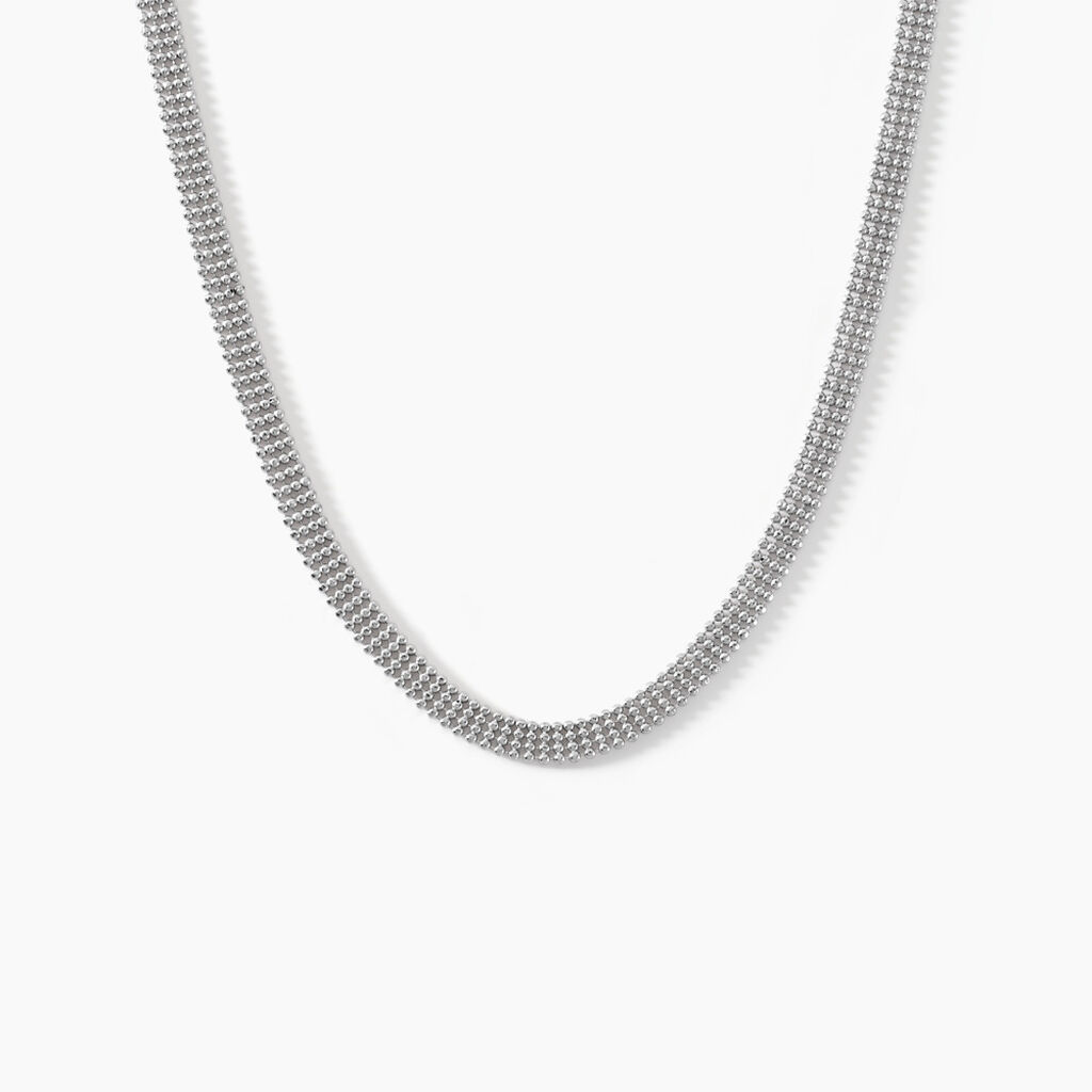 Collier Kelline Argent Blanc - Bijoux sans pierre Femme | Histoire d&rsquo;Or