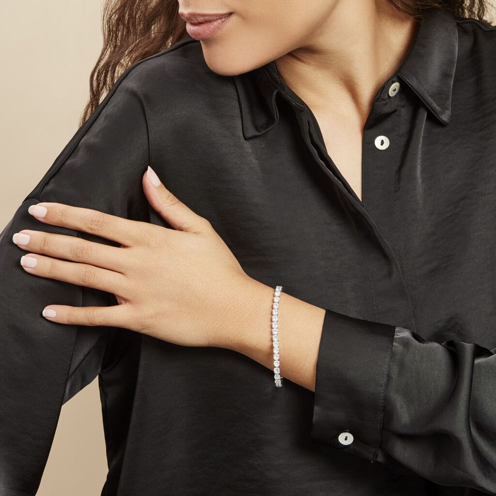 Bracelet Lou-anne Argent Blanc Oxyde De Zirconium Blanc - Bracelets Femme | Histoire d’Or