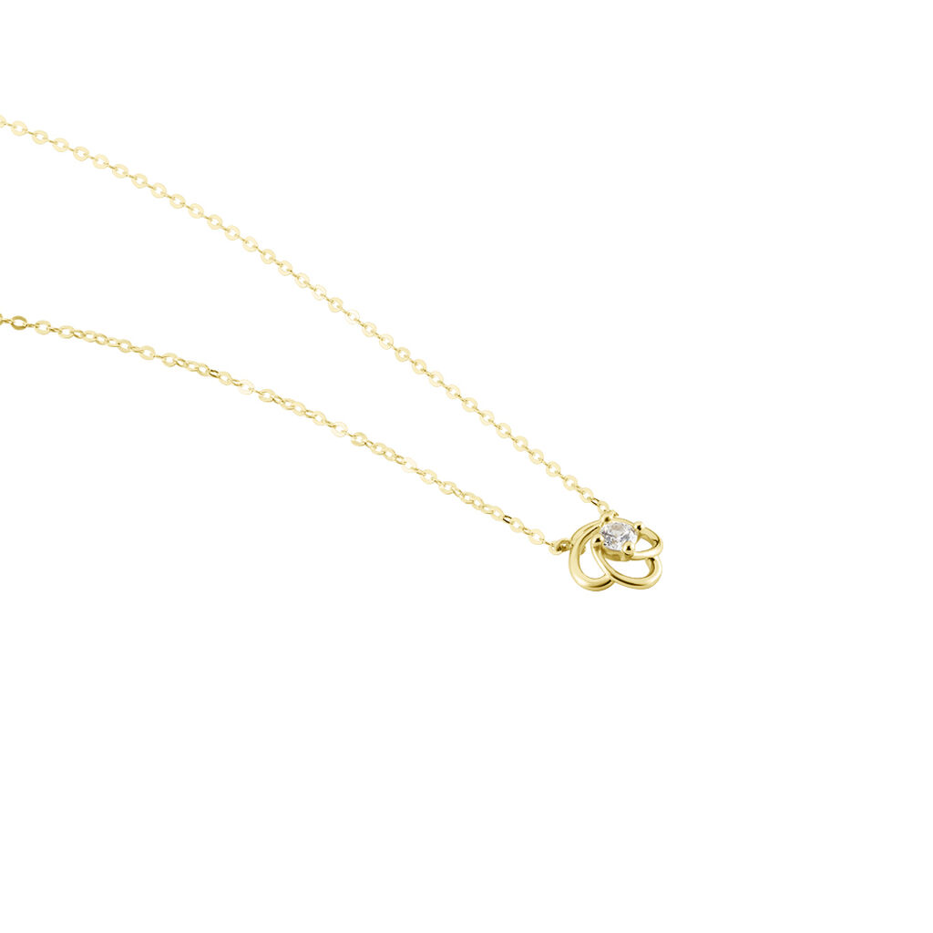 Collier Or Jaune Lazarus Oxyde De Zirconium - Colliers Femme | Histoire d’Or