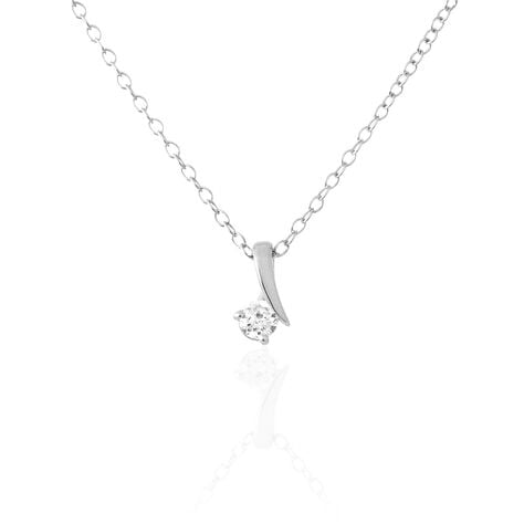 Collier April Argent Blanc Oxyde De Zirconium - Colliers fantaisie Femme | Histoire d’Or