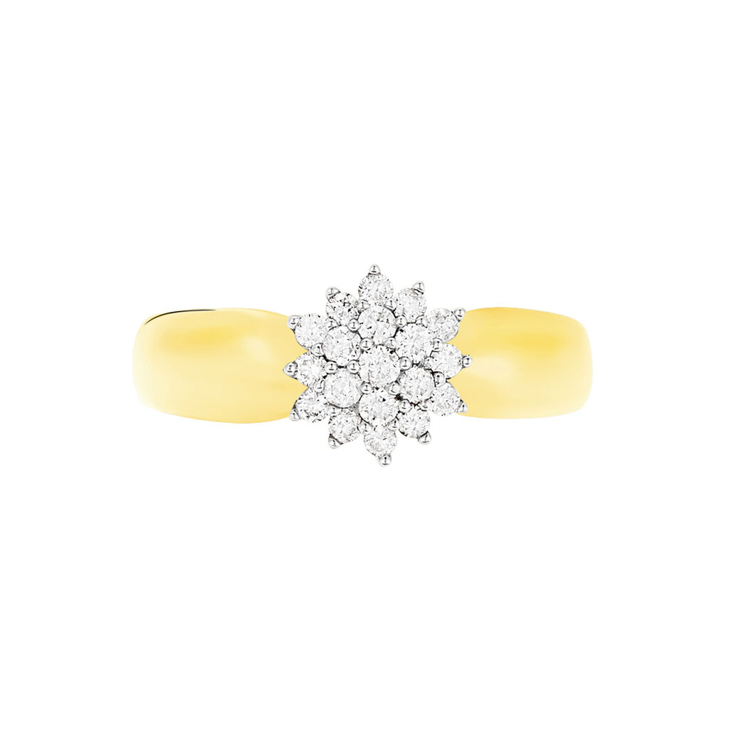 Bague Chou Or Jaune Diamant - Bagues avec pierre Femme | Histoire d’Or