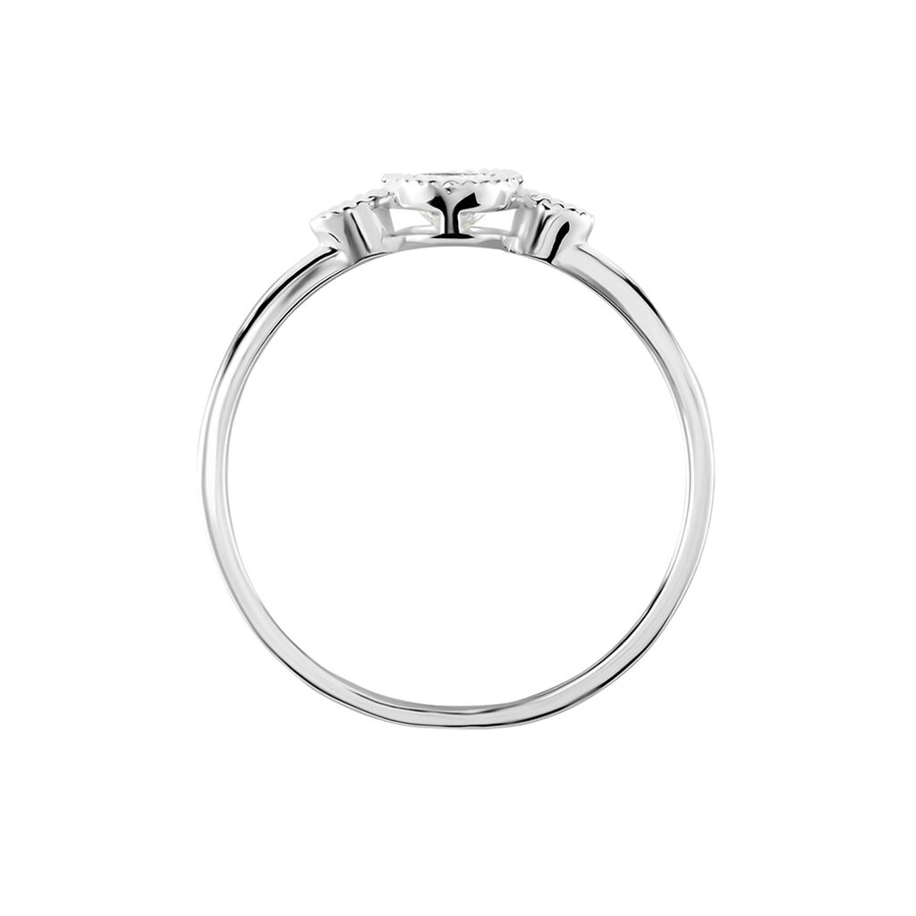 Bague Argent Blanc Afonso Oxyde De Zirconium - Bagues solitaires Femme | Histoire d’Or