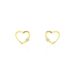 Boucles D'oreilles Puces Or Jaune Stavie Diamant - Boucles d'Oreilles Coeur Femme | Histoire d’Or