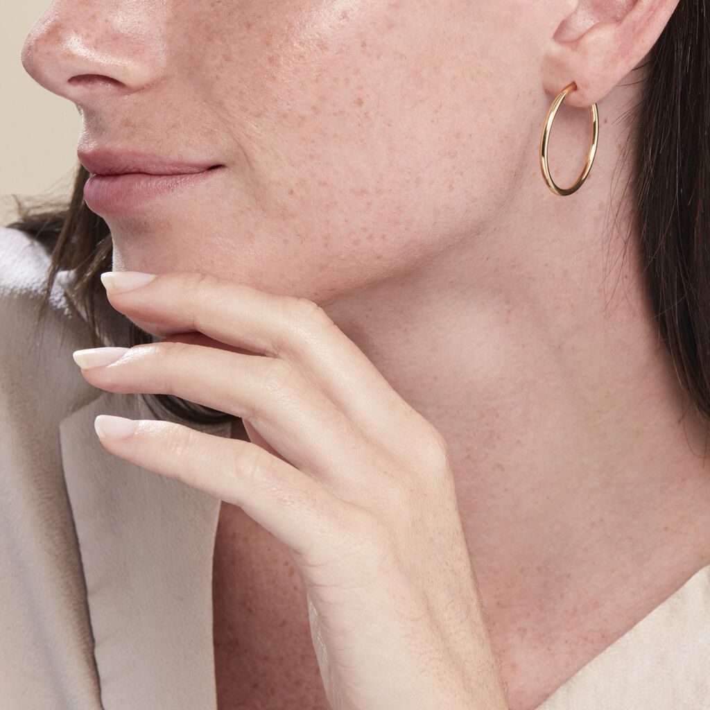 Créoles Verania Or Jaune - Boucles d'oreilles créoles Femme | Histoire d’Or
