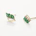 Boucles D'oreilles Puces Or Jaune  Sheelagh Emeraudes Diamants - Clous d'oreilles Femme | Histoire d’Or