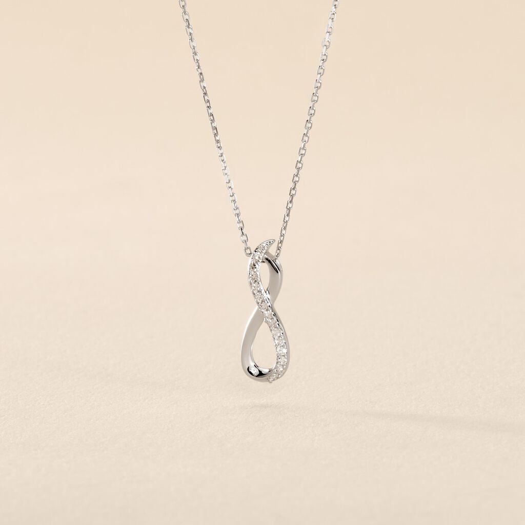 Collier Osanna Or Blanc Diamants - Colliers Femme | Histoire d’Or