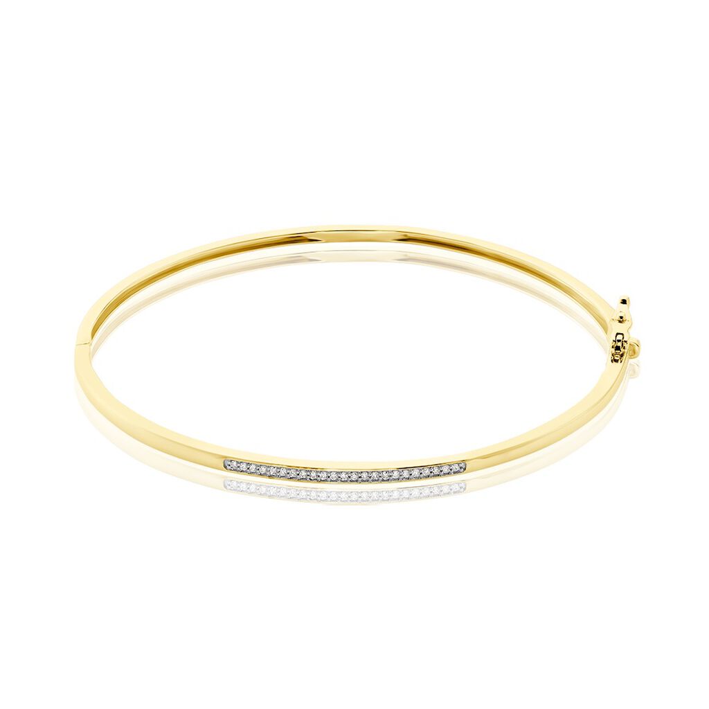 Bracelet Jonc Phillipa Or Jaune Diamant