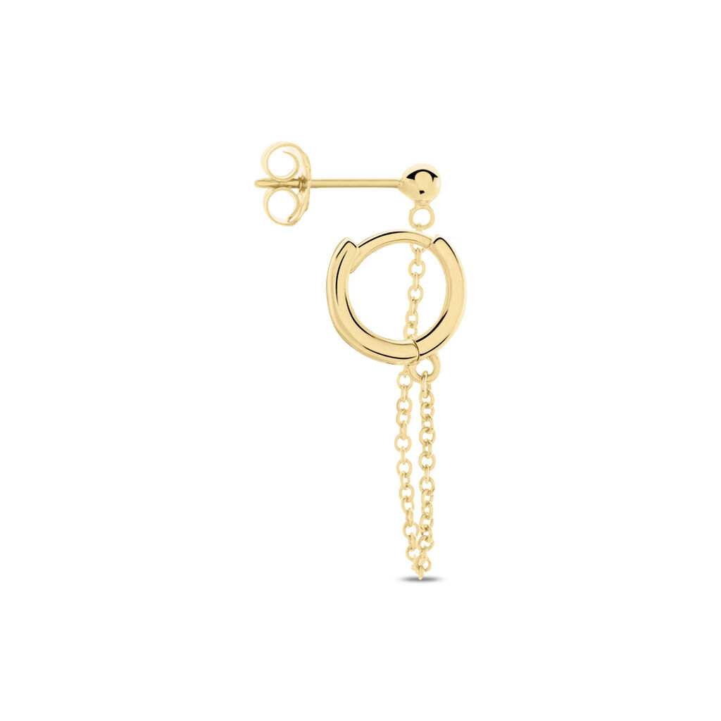 Bijoux D'oreilles Lewis Plaqué Or - Boucles d'oreilles créoles Femme | Histoire d’Or