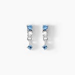 Boucles D'oreilles Pendantes Elorine Argent Blanc Oxyde De Zirconium - Boucles d'oreilles fantaisie Femme | Histoire d&rsquo;Or