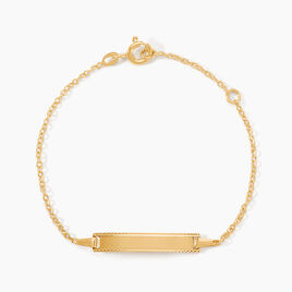 Bracelet Identité Gaspardine Maille Forçat Or Jaune - Bracelets Communion Enfant | Histoire d’Or