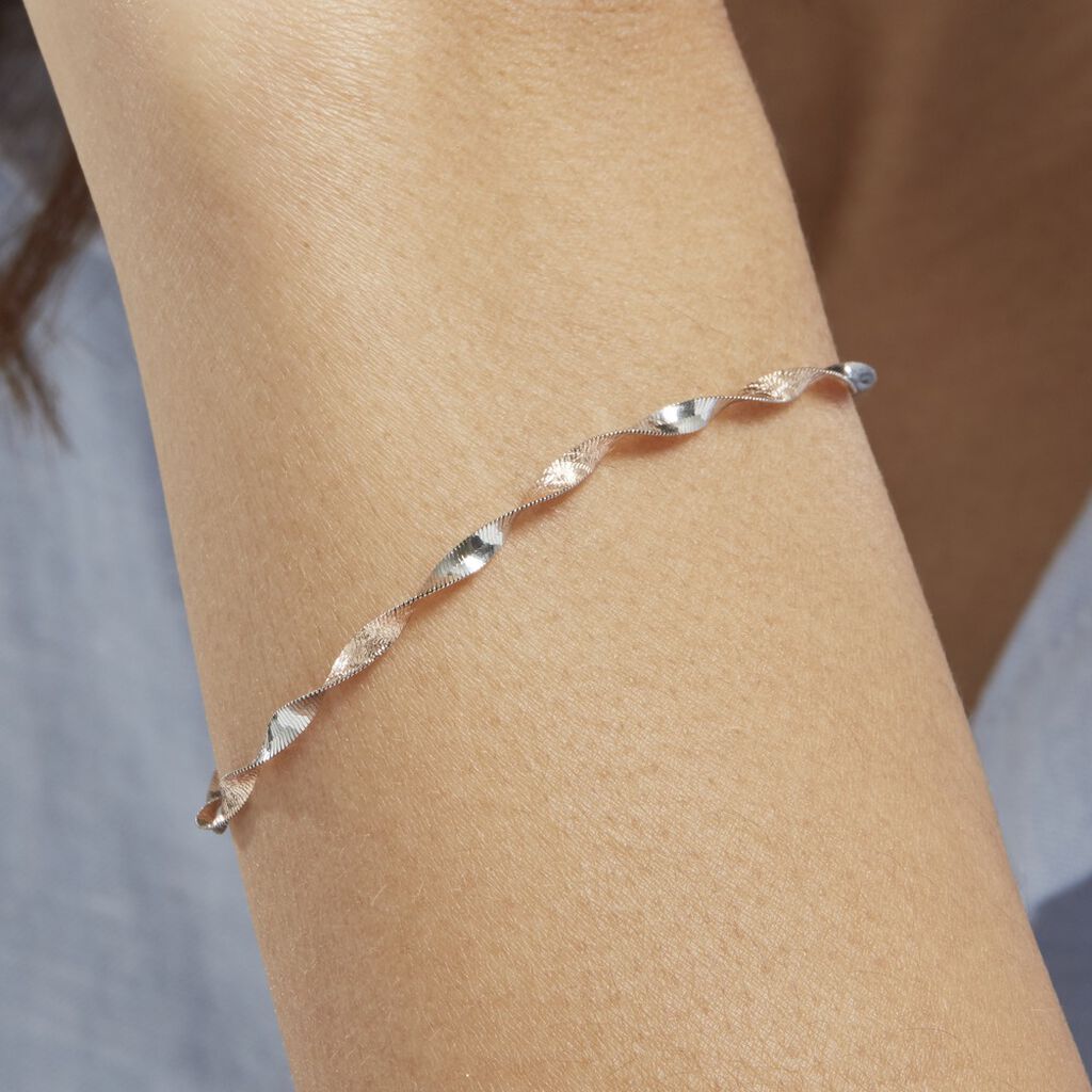 Bracelet Izar Torsadee Or Bicolore - Bracelets Femme | Histoire d’Or