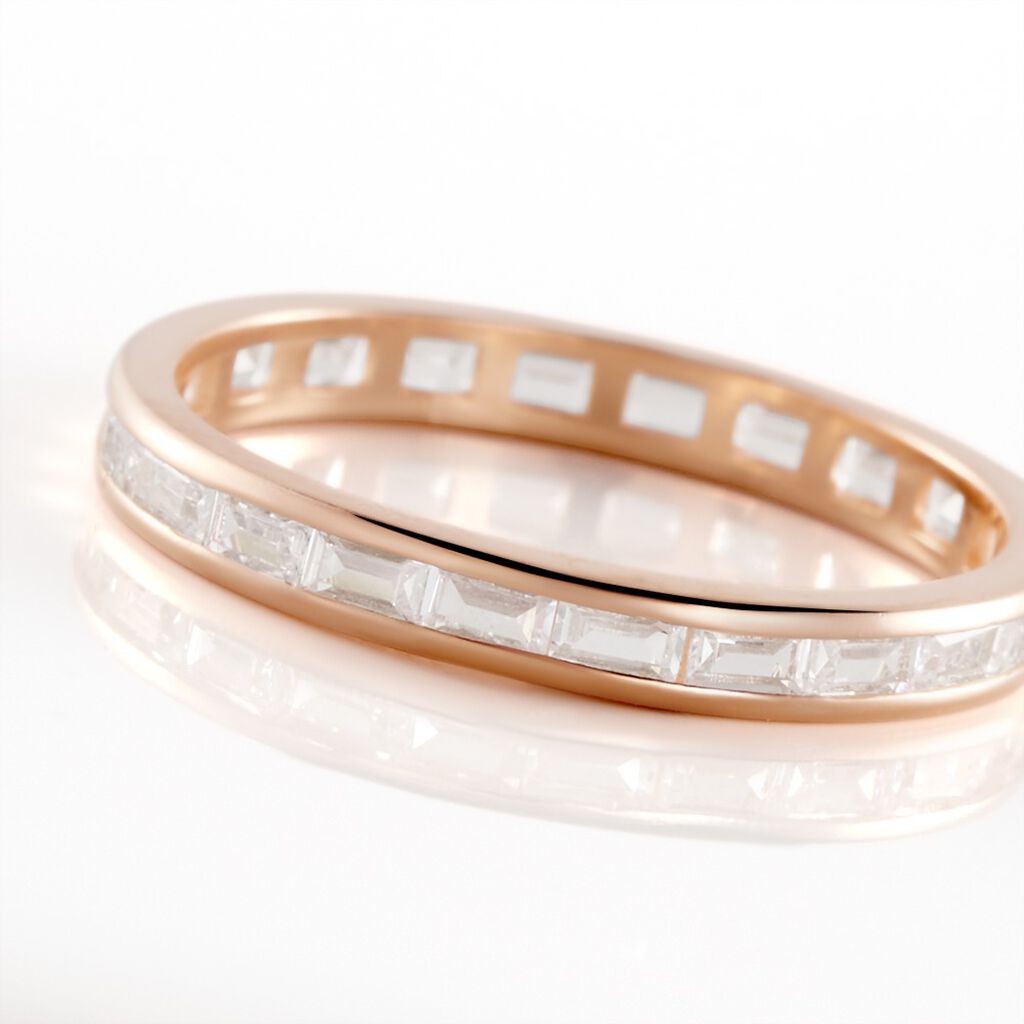 Bague Val Argent Rose Val Oxyde De Zirconium - Bagues avec pierre Femme | Histoire d’Or