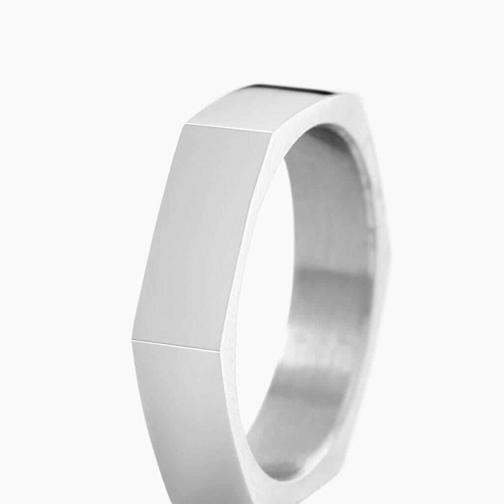 Bague Acier Gris Vasso - Bagues fantaisie Femme | Histoire d&rsquo;Or