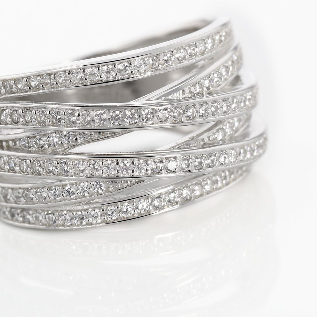 Bague Caledonia Argent Blanc Oxyde De Zirconium - Bagues avec pierre Femme | Histoire d’Or