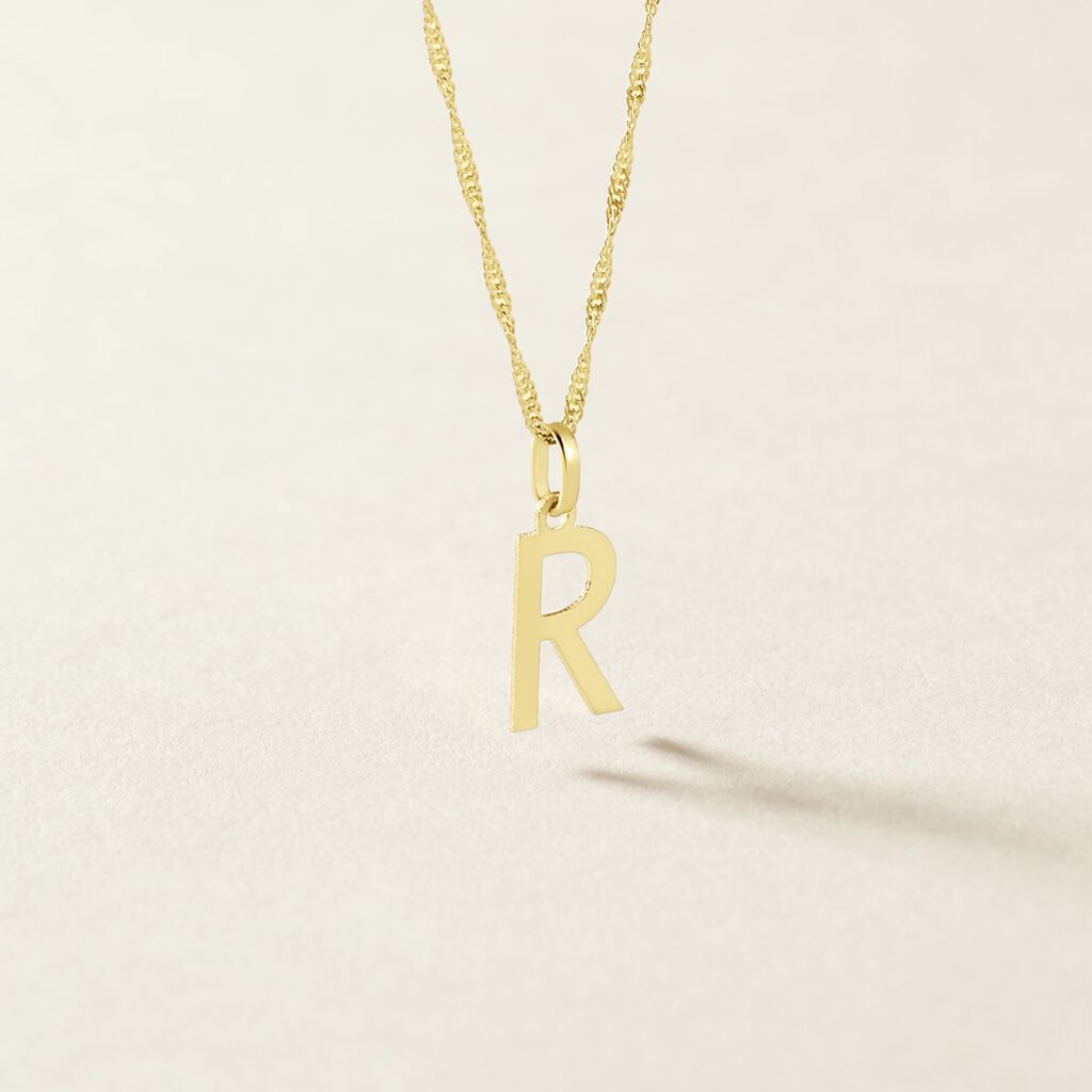 Pendentif Ionia Lettre Or Jaune - Pendentifs Famille | Histoire d&rsquo;Or