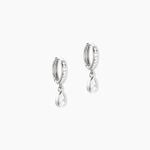 Cr&eacute;oles Yvane Argent Blanc Oxyde De Zirconium - Boucles d'oreilles cr&eacute;oles Femme | Histoire d&rsquo;Or