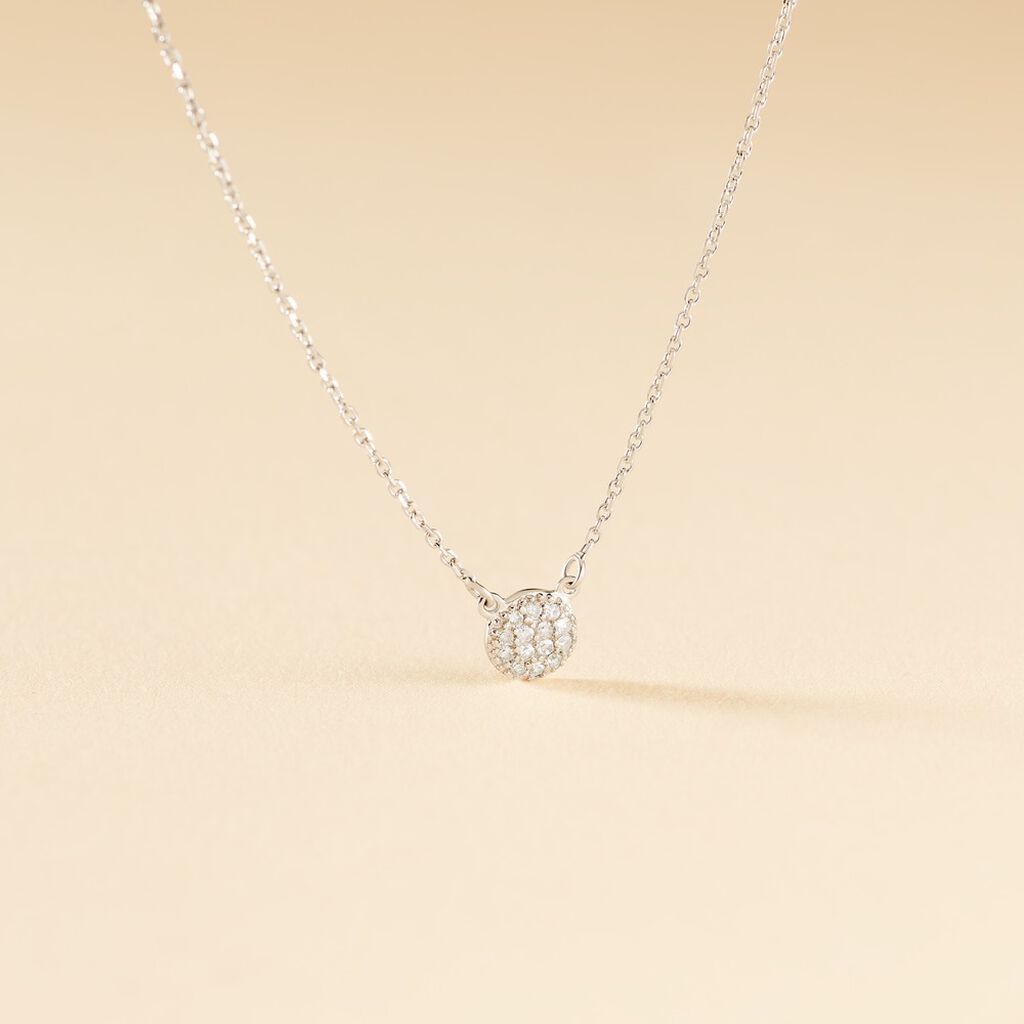 Collier Teani Or Blanc Diamant - Colliers Femme | Histoire d&rsquo;Or