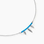 Collier Lottie Argent Blanc Turquoise - Colliers fantaisie Femme | Histoire d&rsquo;Or