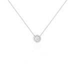 Collier Nawala Argent Blanc Oxyde De Zirconium Et Nacre - Colliers fantaisie Femme | Histoire d&rsquo;Or