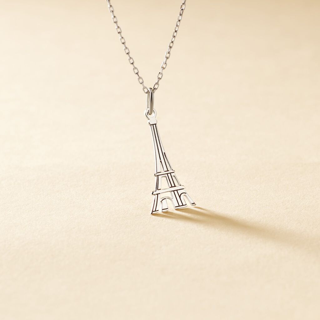 Pendentif Paco Argent Blanc - Pendentifs Famille | Histoire d’Or