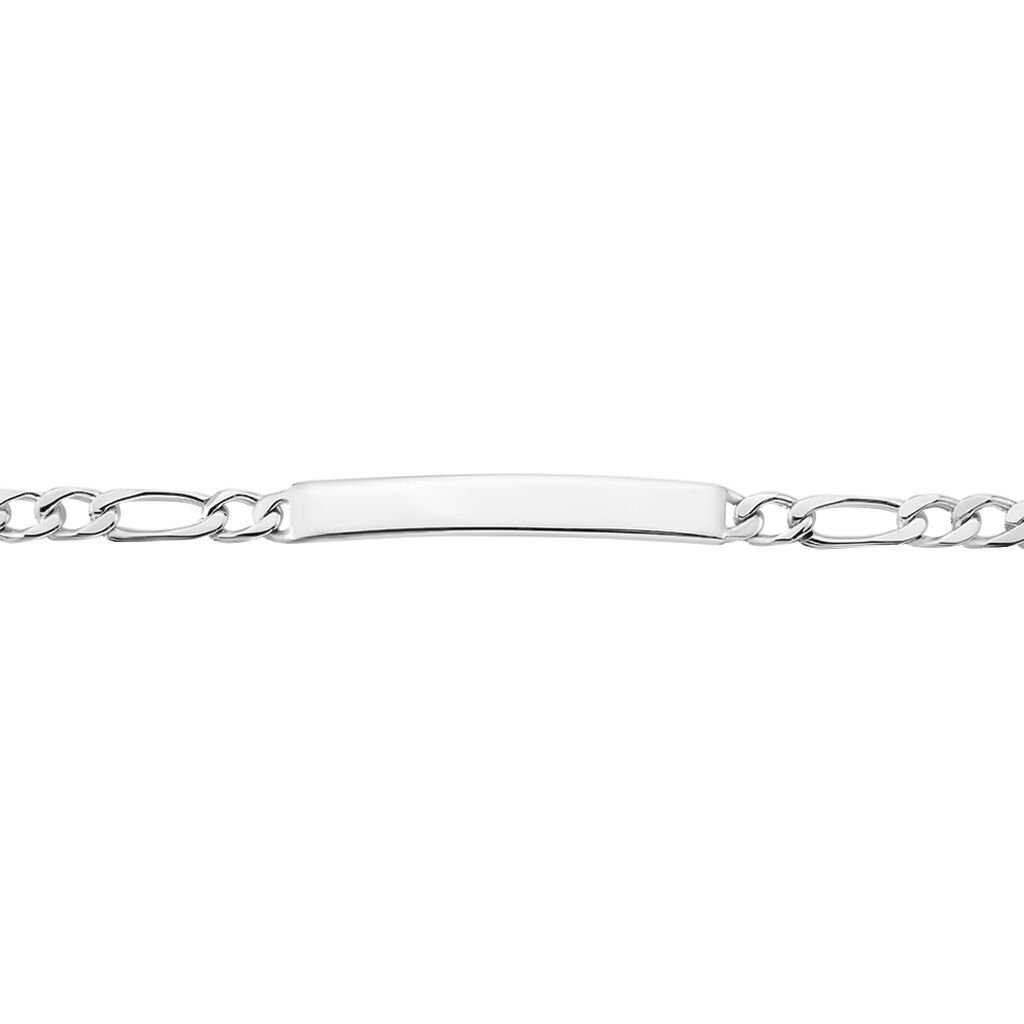 Bracelet Identité Argent Blanc Vila - Gourmettes Homme | Histoire d’Or