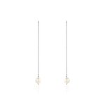 Boucles D'oreilles Pendantes Garance Argent Blanc Perle De Culture - Boucles d'oreilles fantaisie Femme | Histoire d&rsquo;Or