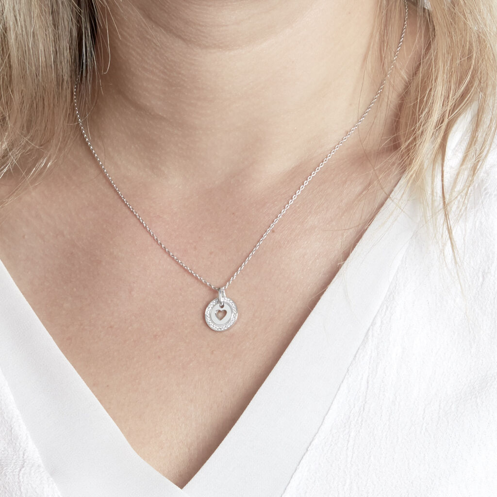 Collier Xaveria Argent Oxyde - Colliers Coeur Femme | Histoire d’Or