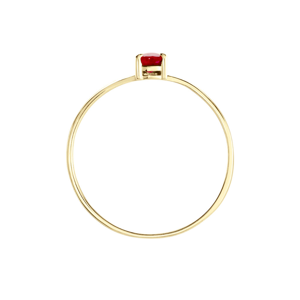 Bague Solitaire Goutte Or Jaune Rubis - Bagues solitaires Femme | Histoire d’Or
