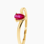 Bague Solitaire Pluie D'Eclat Or Jaune Rubis - Bagues solitaires Femme | Histoire d&rsquo;Or