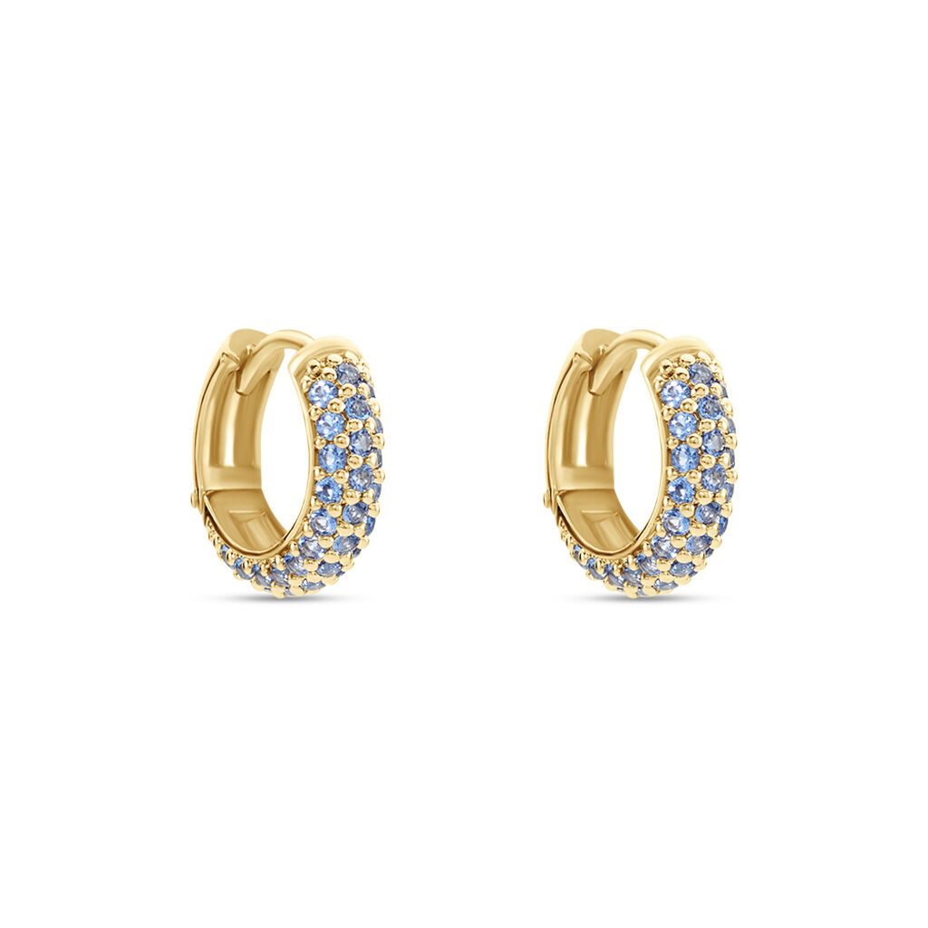 Créoles Plaqué Or Jaune Piha Oxydes De Zirconium - Boucles d'oreilles créoles Femme | Histoire d’Or