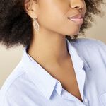 Boucles D'oreilles Pendantes Toupie Argent Blanc - Boucles d'oreilles fantaisie Femme | Histoire d&rsquo;Or