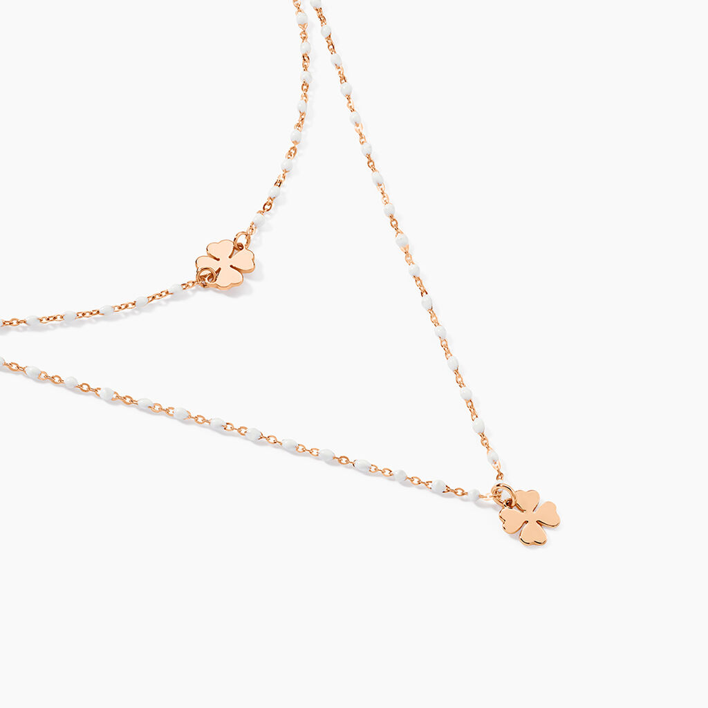 Collier Mimosa Argent Rose - Ras de cou Femme | Histoire d&rsquo;Or